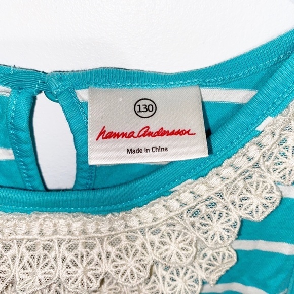 Hanna Andersson Striped Lace Collar Dress - Picture 4 of 6